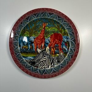 Vibrant Wildlife Ceramic Plate